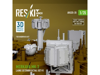 Merkava Mk.3 - Large Exterior Detail Set Volume 1 (For Hobby Boss Kits / 3d-printed) - zdjęcie 1