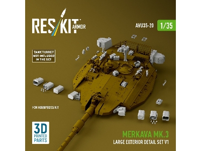 Merkava Mk.3 - Large Exterior Detail Set Volume 1 (For Hobby Boss Kits / 3d-printed) - zdjęcie 2