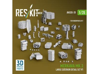 Merkava Mk.3 - Large Exterior Detail Set Volume 1 (For Hobby Boss Kits / 3d-printed) - zdjęcie 3