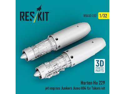 Horten Ho 229 - 3d-printed Jet Engines Junkers Jumo 004  (2 Pcs / For Takom Kits) - zdjęcie 1