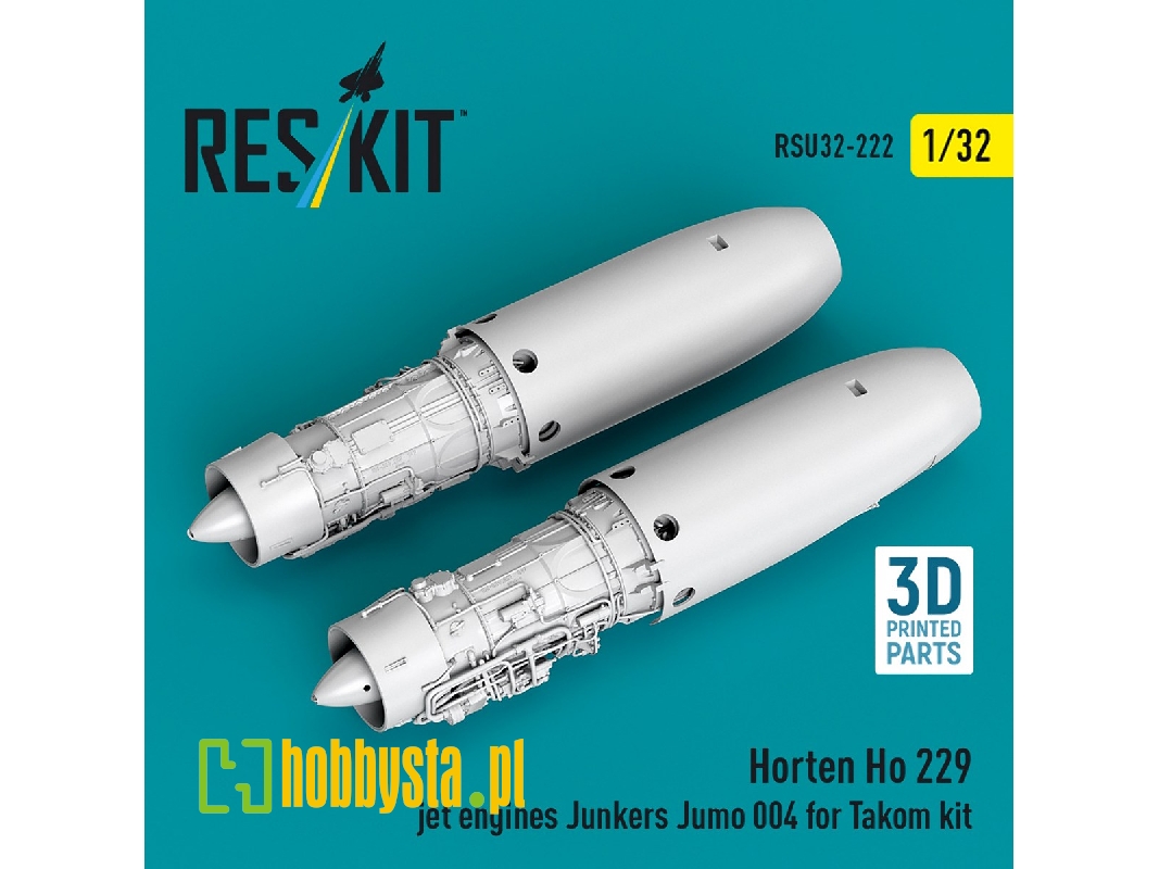 Horten Ho 229 - 3d-printed Jet Engines Junkers Jumo 004  (2 Pcs / For Takom Kits) - zdjęcie 1