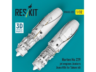 Horten Ho 229 - 3d-printed Jet Engines Junkers Jumo 004  (2 Pcs / For Takom Kits) - zdjęcie 2