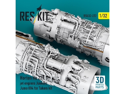 Horten Ho 229 - 3d-printed Jet Engines Junkers Jumo 004  (2 Pcs / For Takom Kits) - zdjęcie 3