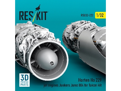 Horten Ho 229 - 3d-printed Jet Engines Junkers Jumo 004  (2 Pcs / For Takom Kits) - zdjęcie 4