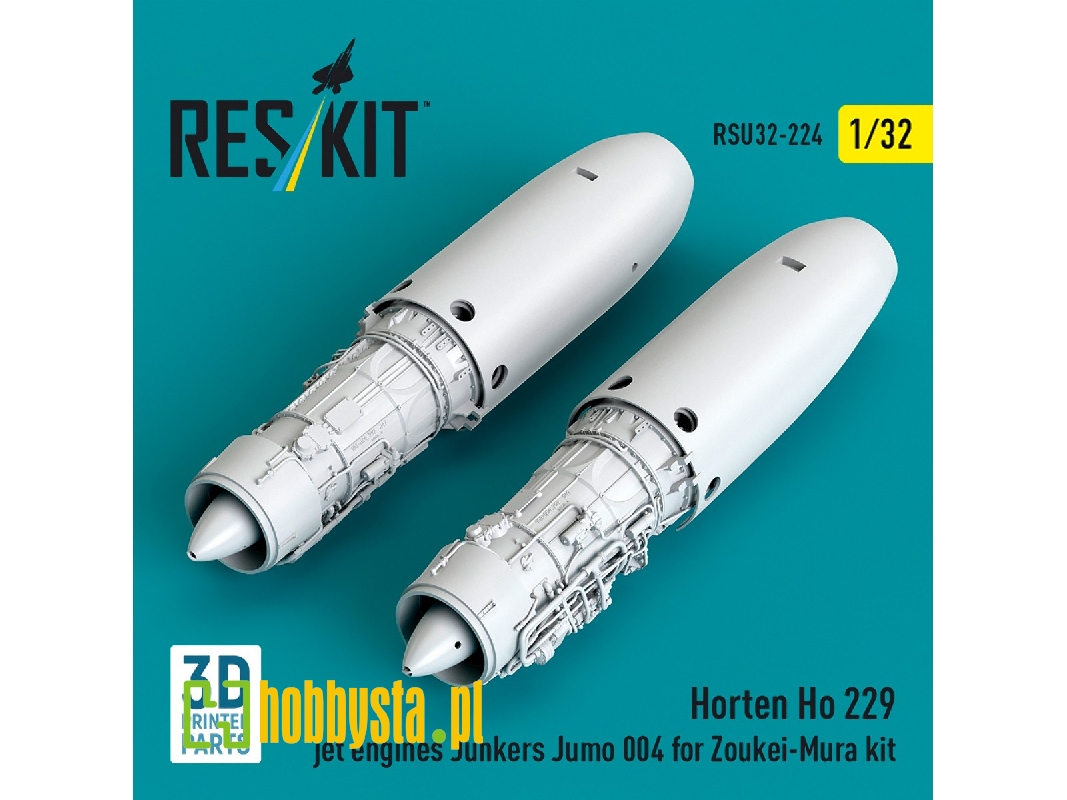 Horten Ho 229 - 3d-printed Jet Engines Junkers Jumo 004  (2 Pcs / For Zoukei Mura Kits) - zdjęcie 1