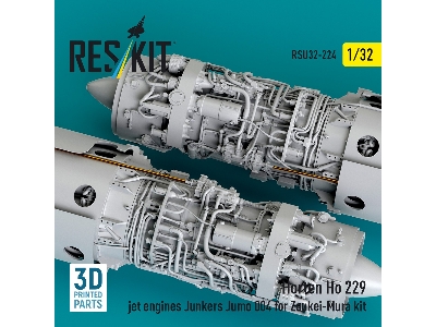 Horten Ho 229 - 3d-printed Jet Engines Junkers Jumo 004  (2 Pcs / For Zoukei Mura Kits) - zdjęcie 3