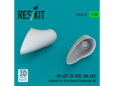 Sikorsky Sh-60f / Sh-60b And Mh-60r - Exhaust (For Kitty Hawk & Zimimodel Kits / 3d-printed) - zdjęcie 1
