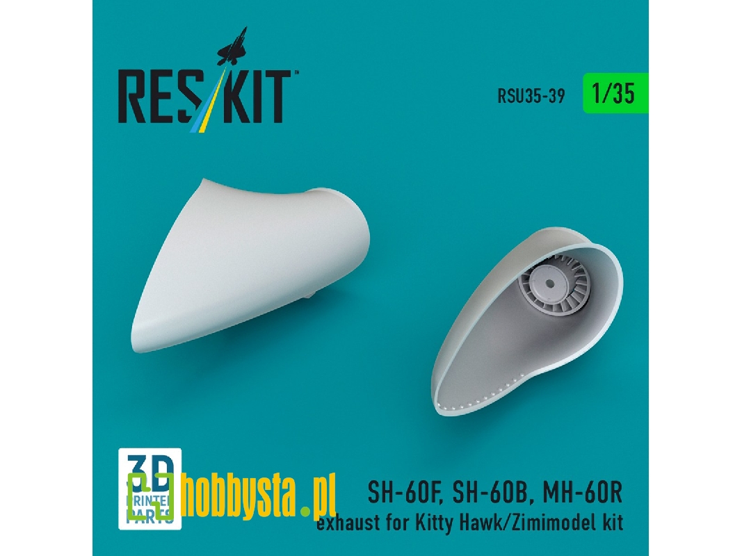 Sikorsky Sh-60f / Sh-60b And Mh-60r - Exhaust (For Kitty Hawk & Zimimodel Kits / 3d-printed) - zdjęcie 1