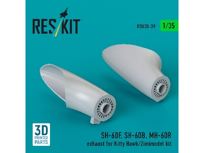 Sikorsky Sh-60f / Sh-60b And Mh-60r - Exhaust (For Kitty Hawk & Zimimodel Kits / 3d-printed) - zdjęcie 2