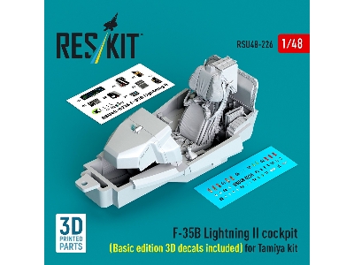 Lockheed Martin ​f-35b Lightning Ii - Cockpit Basic Edition 3d Decals Included (For Tamiya Kits / 3d-printed) - zdjęcie 1