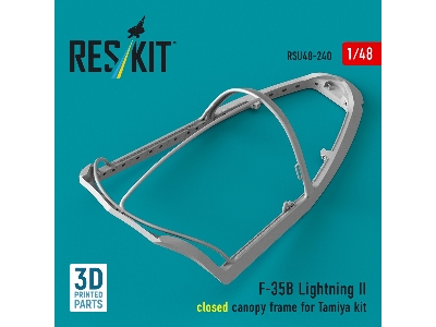 Lockheed Martin F-35 B Lightning Ii - Closed Canopy Frame (For Tamiya Kits / 3d-printed) - zdjęcie 1