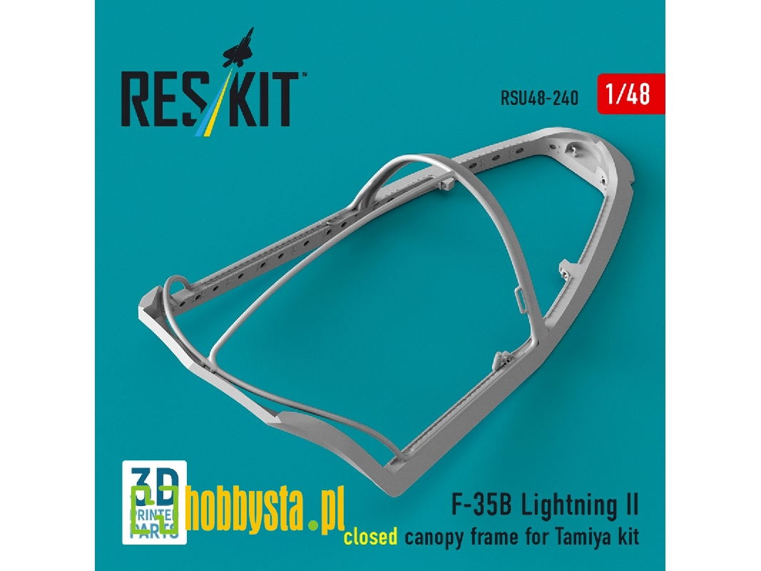 Lockheed Martin F-35 B Lightning Ii - Closed Canopy Frame (For Tamiya Kits / 3d-printed) - zdjęcie 1