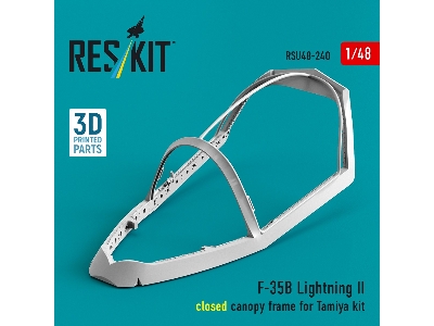 Lockheed Martin F-35 B Lightning Ii - Closed Canopy Frame (For Tamiya Kits / 3d-printed) - zdjęcie 2