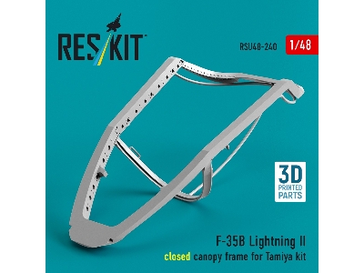 Lockheed Martin F-35 B Lightning Ii - Closed Canopy Frame (For Tamiya Kits / 3d-printed) - zdjęcie 3