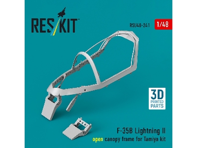 Lockheed Martin F-35 B Lightning Ii - Open Canopy Frame (For Tamiya Kits / 3d-printed) - zdjęcie 1
