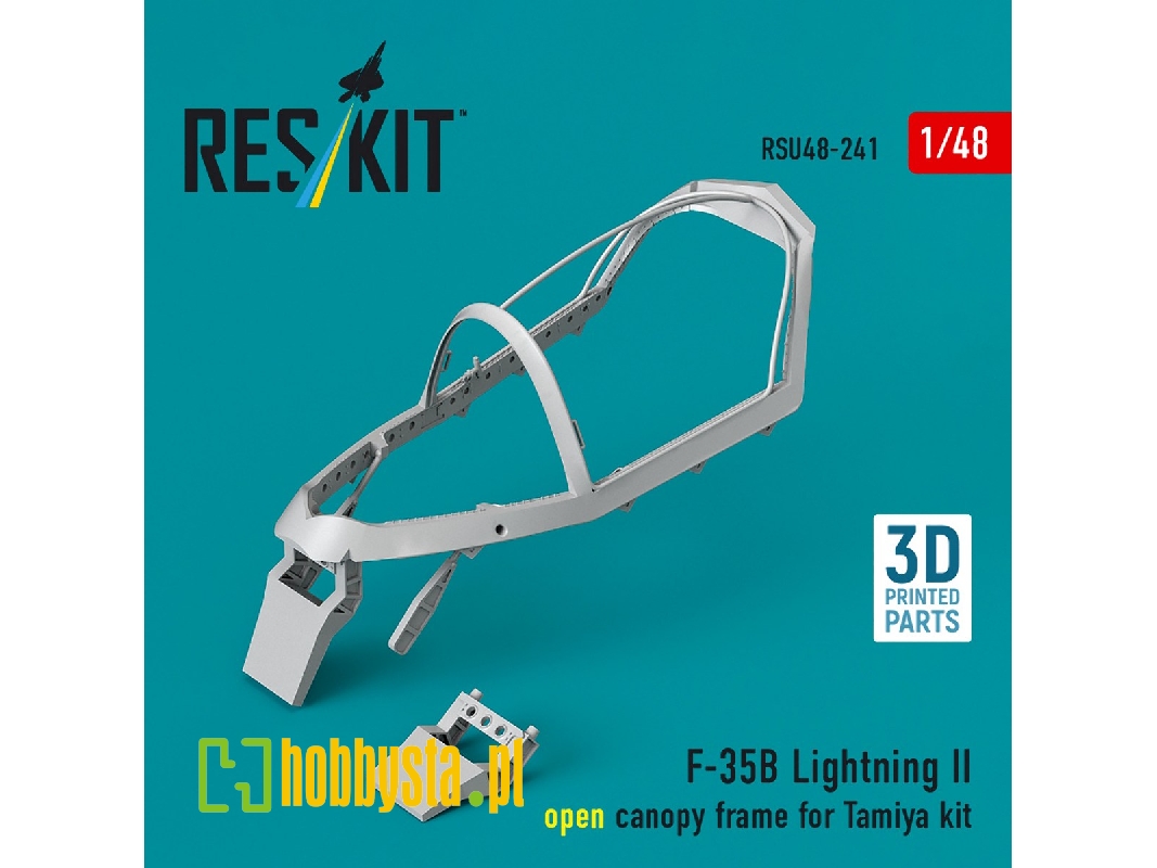 Lockheed Martin F-35 B Lightning Ii - Open Canopy Frame (For Tamiya Kits / 3d-printed) - zdjęcie 1