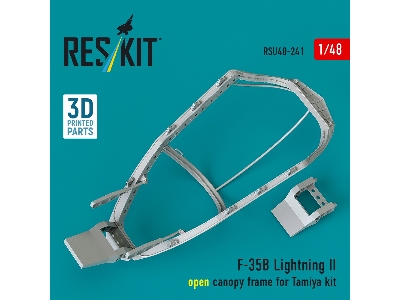 Lockheed Martin F-35 B Lightning Ii - Open Canopy Frame (For Tamiya Kits / 3d-printed) - zdjęcie 2