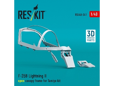 Lockheed Martin F-35 B Lightning Ii - Open Canopy Frame (For Tamiya Kits / 3d-printed) - zdjęcie 3