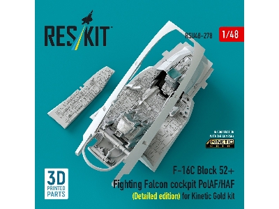 F-16 C Block 52+ Fighting Falcon  - Cockpit Pol Af / Haf Detailed Edition (For Kinetic Gold Kits / 3d-printed) - zdjęcie 2
