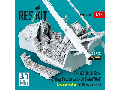 F-16 C Block 52+ Fighting Falcon  - Cockpit Pol Af / Haf Detailed Edition (For Kinetic Gold Kits / 3d-printed) - zdjęcie 3
