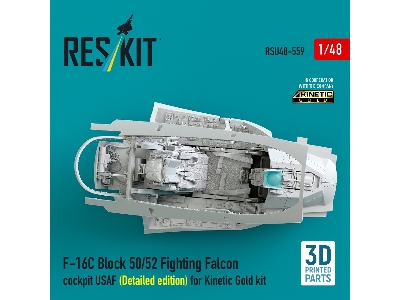 Lockheed Martin F-16c Block 50/52 Fighting Falcon - Cockpit Usaf Detailed Edition (For Kinetic Gold Kits / 3d-printed) - zdjęci