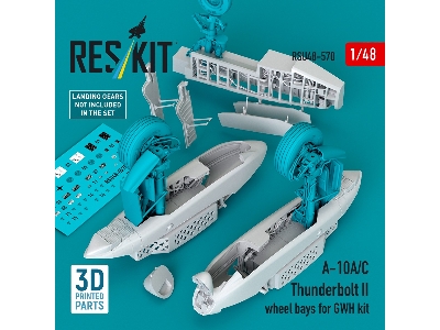 Fairchild A-10 A/C Thunderbolt Ii - Wheel Bays (For Gwh Kits / 3d-printed) - zdjęcie 1