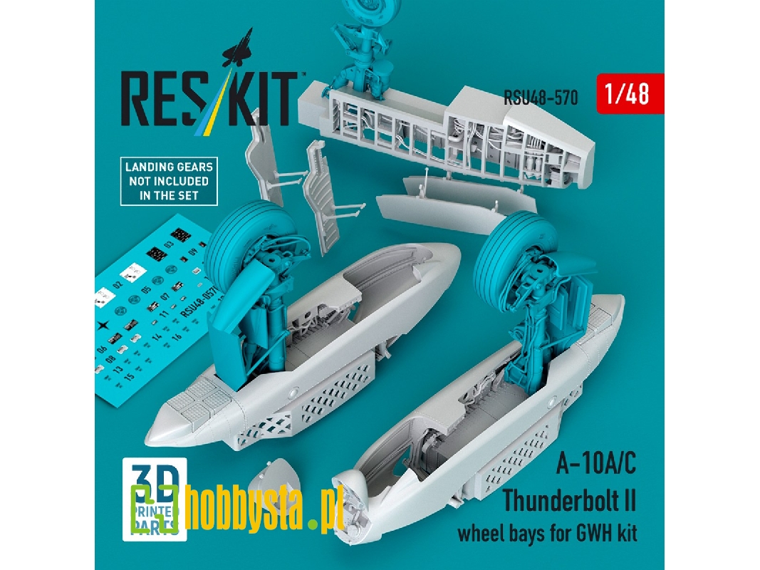 Fairchild A-10 A/C Thunderbolt Ii - Wheel Bays (For Gwh Kits / 3d-printed) - zdjęcie 1