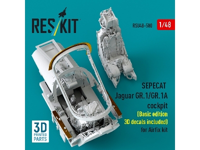 Sepecat Jaguar Gr.1 / Gr.1 A - Cockpit / Basic Edition - 3d Decals Included (For Airfix Kits / 3d-printed) - zdjęcie 3