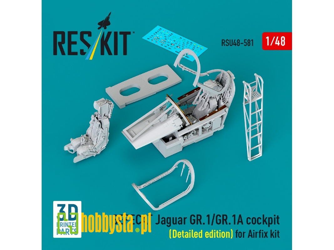 Sepecat Jaguar Gr.1 / Gr.1 A - Cockpit / Detailed Edition (For Airfix Kits / 3d-printed) - zdjęcie 1