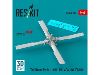 Sikorsky Mh-60l And Uh-60a - Tail Rotor (For Icm Kits / 3d Printed) - zdjęcie 1