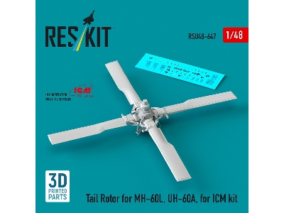 Sikorsky Mh-60l And Uh-60a - Tail Rotor (For Icm Kits / 3d Printed) - zdjęcie 2