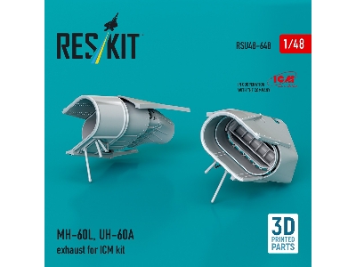Sikorsky Mh-60l And Uh-60a - Exhaust (For Icm Kits / 3d Printed) - zdjęcie 1