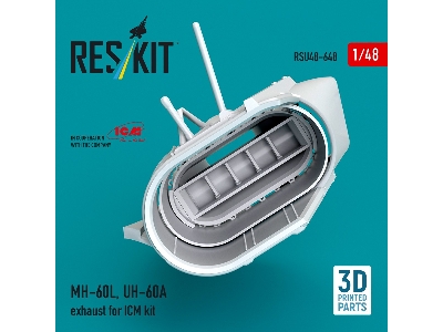 Sikorsky Mh-60l And Uh-60a - Exhaust (For Icm Kits / 3d Printed) - zdjęcie 3