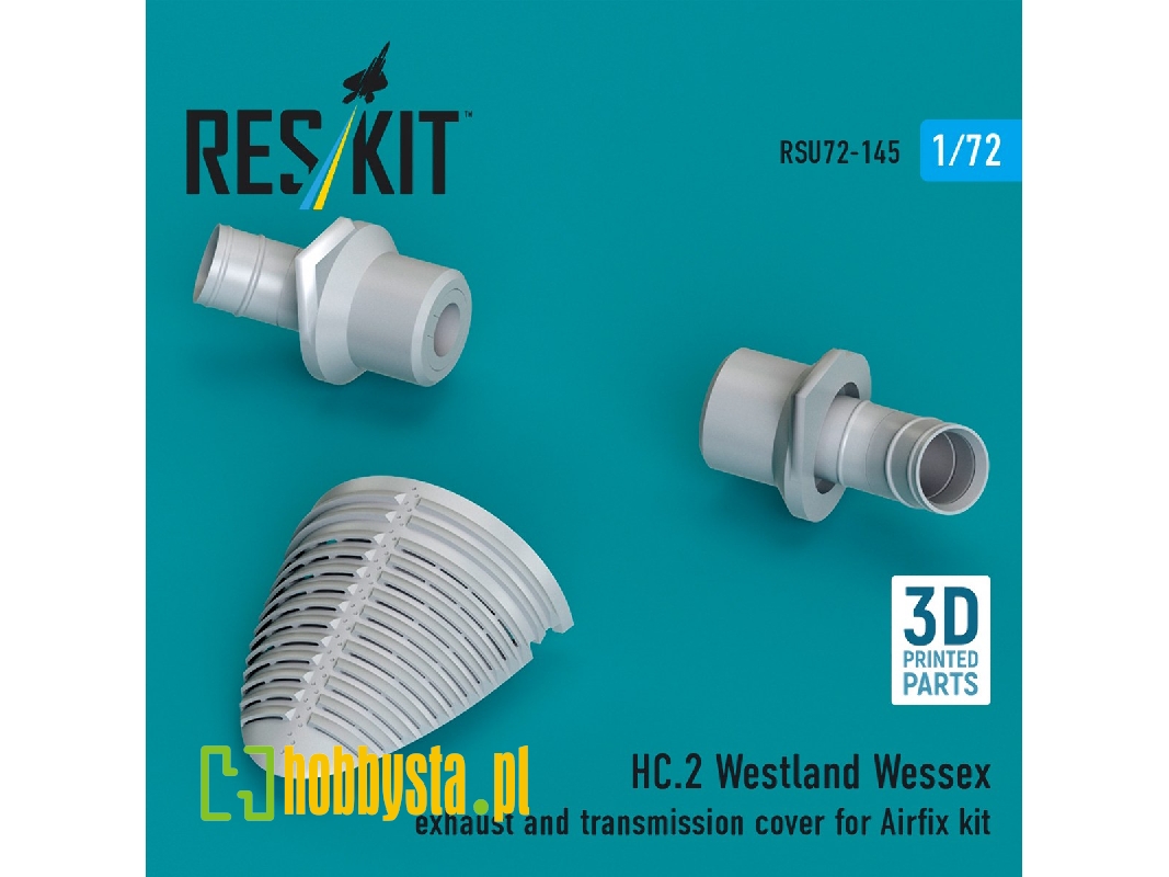 Westland Wessex Hc.2 - Exhaust And Transmission Cover (For Airfix Kits / 3d-printed) - zdjęcie 1