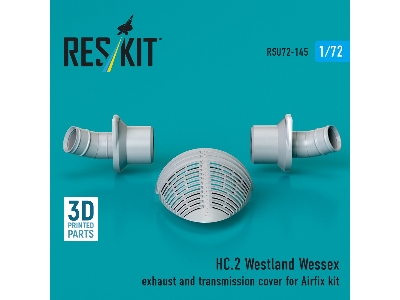 Westland Wessex Hc.2 - Exhaust And Transmission Cover (For Airfix Kits / 3d-printed) - zdjęcie 3