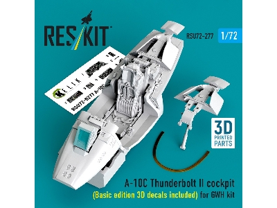 Fairchild A-10 C Thunderbolt Ii - Cockpit / Basic Edition - 3d Decals Included (For Gwh Kits / 3d-printed) - zdjęcie 1