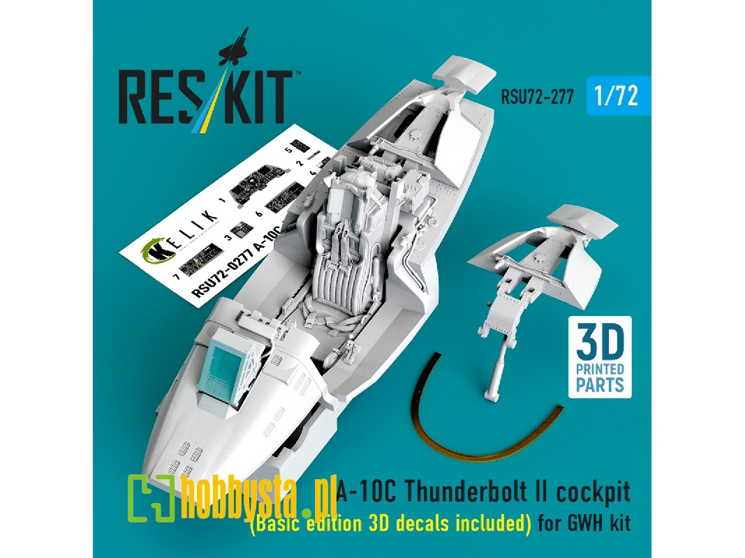 Fairchild A-10 C Thunderbolt Ii - Cockpit / Basic Edition - 3d Decals Included (For Gwh Kits / 3d-printed) - zdjęcie 1