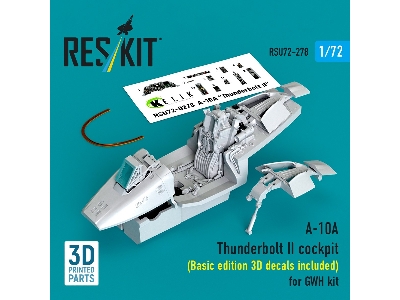 Fairchild A-10 A Thunderbolt Ii - Cockpit / Basic Edition - 3d Decals Included  (For Gwh Kits / 3d-printed) - zdjęcie 1