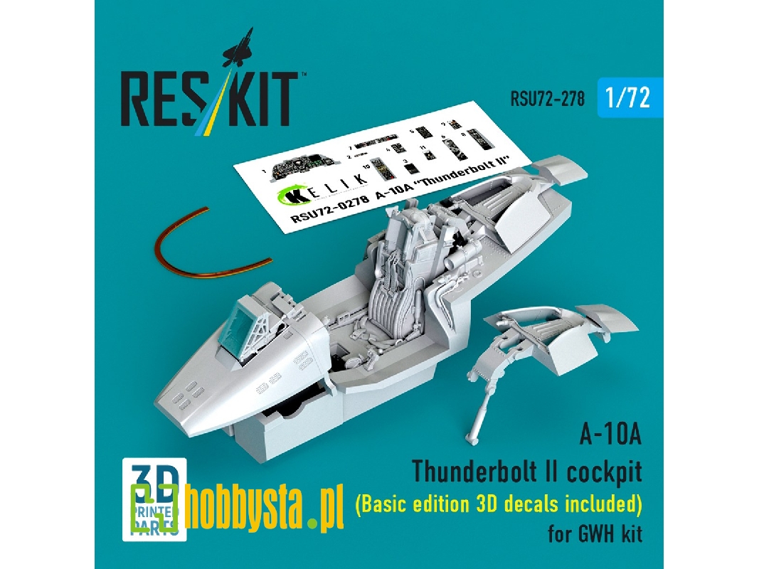 Fairchild A-10 A Thunderbolt Ii - Cockpit / Basic Edition - 3d Decals Included  (For Gwh Kits / 3d-printed) - zdjęcie 1