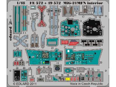  MiG-21MFN interior S. A. 1/48 - Eduard - blaszki - zdjęcie 2