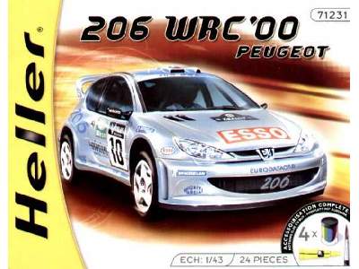 206 WRC '00 PEUGEOT + farby, klej, pędzelek - zdjęcie 1