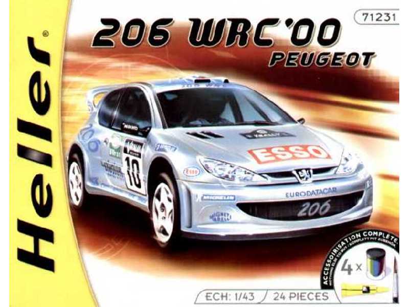 206 WRC '00 PEUGEOT + farby, klej, pędzelek - zdjęcie 1