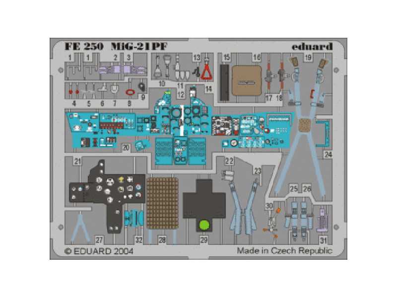  MiG-21PF 1/48 - Academy Minicraft - blaszki - zdjęcie 1