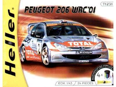 206 WRC '01 PEUGEOT + farby, klej, pędzelek - zdjęcie 1