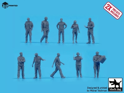 Airport Ground Staff (20 Figures / 3d-printed) - zdjęcie 2