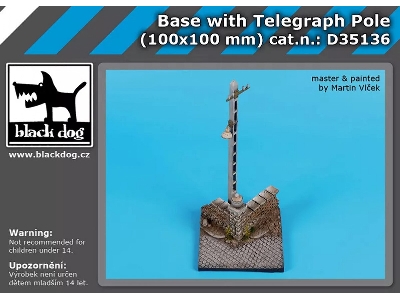 Base With Telegraph Pole (100 X 100 Mm) - zdjęcie 4