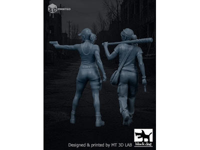 Wanderer And Scout - Zombie Survivors (2 Figures / 3d-printed) - zdjęcie 3