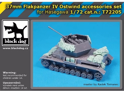 German 37 Mm Flakpanzer Iv Ostwind - Accessories Set (For Hasegawa Kits) - zdjęcie 1
