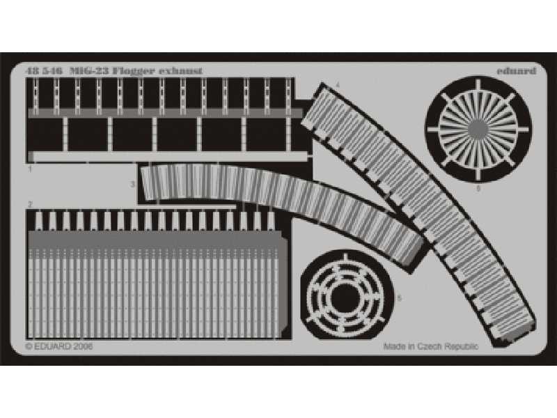  MiG-23 Flogger exhaust 1/48 - Italeri - blaszki - zdjęcie 1