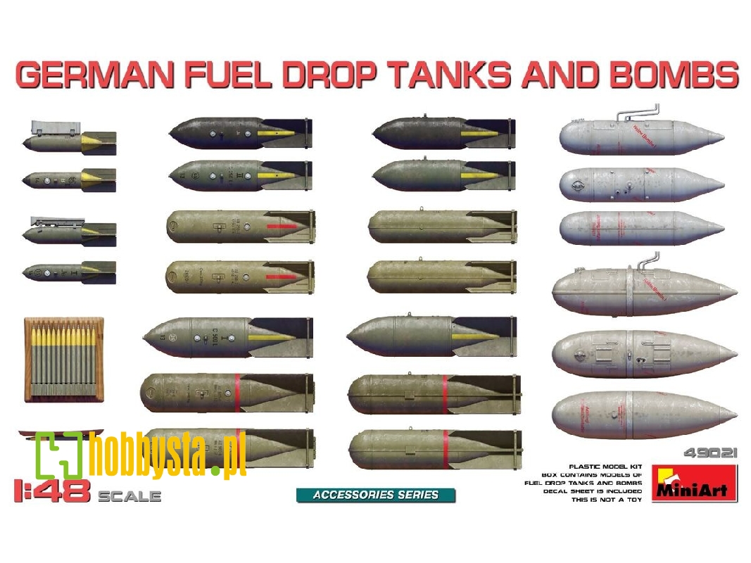 German Wwii Fuel Drop Tanks And Bombs - zdjęcie 1